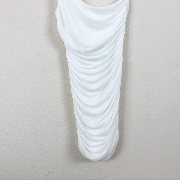 Princess Polly Jocasta Mini White One Shoulder Dress Size 10 - Picture 3 of 7